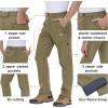 imageTACVASEN Winter Pants for Men Fleece Lined Waterproof Pants Insulated Hiking Pant for Ski Snowboard Outdoor Work HuntingKhaki