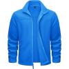 imageTACVASEN Mens Polar Fleece Jackets Lightweight Soft Winter Thermal Coats Outdoor Windproof Zip Up Jacket with PocketsAzure
