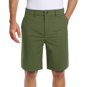 imageTACVASEN Mens Golf Shorts 9quot Stretch Dress Work Shorts Quick Dry Lightweight Casual Flat Front Shorts with 4 PocketsArmy Green