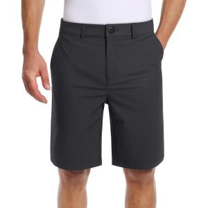 imageTACVASEN Mens Golf Shorts 9quot Stretch Dress Work Shorts Quick Dry Lightweight Casual Flat Front Shorts with 4 PocketsBlack