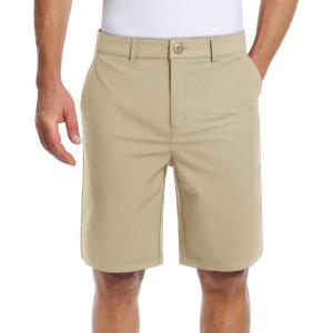imageTACVASEN Mens Golf Shorts 9quot Stretch Dress Work Shorts Quick Dry Lightweight Casual Flat Front Shorts with 4 PocketsKhaki