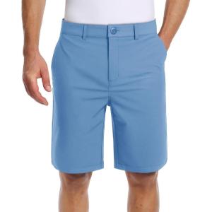 imageTACVASEN Mens Golf Shorts 9quot Stretch Dress Work Shorts Quick Dry Lightweight Casual Flat Front Shorts with 4 PocketsLight Blue