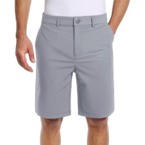 imageTACVASEN Mens Golf Shorts 9quot Stretch Dress Work Shorts Quick Dry Lightweight Casual Flat Front Shorts with 4 PocketsLight Grey
