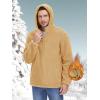 imageTACVASEN Mens Fuzzy Sherpa Jacket Fleece Lined Zip Up Hoodies Winter Thermal Work Casual Warm Jackets Plain CoatsApricot Yellow