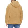 imageTACVASEN Mens Fuzzy Sherpa Jacket Fleece Lined Zip Up Hoodies Winter Thermal Work Casual Warm Jackets Plain CoatsApricot Yellow