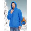 imageTACVASEN Mens Fuzzy Sherpa Jacket Fleece Lined Zip Up Hoodies Winter Thermal Work Casual Warm Jackets Plain CoatsAzure