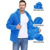 imageTACVASEN Mens Fuzzy Sherpa Jacket Fleece Lined Zip Up Hoodies Winter Thermal Work Casual Warm Jackets Plain CoatsAzure
