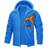 imageTACVASEN Mens Fuzzy Sherpa Jacket Fleece Lined Zip Up Hoodies Winter Thermal Work Casual Warm Jackets Plain CoatsAzure