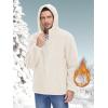 imageTACVASEN Mens Fuzzy Sherpa Jacket Fleece Lined Zip Up Hoodies Winter Thermal Work Casual Warm Jackets Plain CoatsBeige