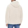 imageTACVASEN Mens Fuzzy Sherpa Jacket Fleece Lined Zip Up Hoodies Winter Thermal Work Casual Warm Jackets Plain CoatsBeige