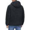 imageTACVASEN Mens Fuzzy Sherpa Jacket Fleece Lined Zip Up Hoodies Winter Thermal Work Casual Warm Jackets Plain CoatsBlack