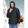 imageTACVASEN Mens Fuzzy Sherpa Jacket Fleece Lined Zip Up Hoodies Winter Thermal Work Casual Warm Jackets Plain CoatsBlack