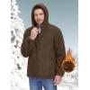 imageTACVASEN Mens Fuzzy Sherpa Jacket Fleece Lined Zip Up Hoodies Winter Thermal Work Casual Warm Jackets Plain CoatsBrown