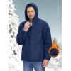 imageTACVASEN Mens Fuzzy Sherpa Jacket Fleece Lined Zip Up Hoodies Winter Thermal Work Casual Warm Jackets Plain CoatsDark Blue
