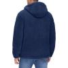 imageTACVASEN Mens Fuzzy Sherpa Jacket Fleece Lined Zip Up Hoodies Winter Thermal Work Casual Warm Jackets Plain CoatsDark Blue
