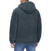 imageTACVASEN Mens Fuzzy Sherpa Jacket Fleece Lined Zip Up Hoodies Winter Thermal Work Casual Warm Jackets Plain CoatsDark Gray