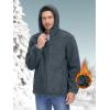 imageTACVASEN Mens Fuzzy Sherpa Jacket Fleece Lined Zip Up Hoodies Winter Thermal Work Casual Warm Jackets Plain CoatsDark Gray