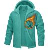 imageTACVASEN Mens Fuzzy Sherpa Jacket Fleece Lined Zip Up Hoodies Winter Thermal Work Casual Warm Jackets Plain CoatsGray Green
