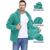 imageTACVASEN Mens Fuzzy Sherpa Jacket Fleece Lined Zip Up Hoodies Winter Thermal Work Casual Warm Jackets Plain CoatsGray Green