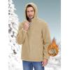 imageTACVASEN Mens Fuzzy Sherpa Jacket Fleece Lined Zip Up Hoodies Winter Thermal Work Casual Warm Jackets Plain CoatsKhaki