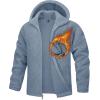 imageTACVASEN Mens Fuzzy Sherpa Jacket Fleece Lined Zip Up Hoodies Winter Thermal Work Casual Warm Jackets Plain CoatsLight Gray