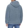 imageTACVASEN Mens Fuzzy Sherpa Jacket Fleece Lined Zip Up Hoodies Winter Thermal Work Casual Warm Jackets Plain CoatsLight Gray