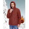 imageTACVASEN Mens Fuzzy Sherpa Jacket Fleece Lined Zip Up Hoodies Winter Thermal Work Casual Warm Jackets Plain CoatsOrange Red