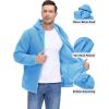imageTACVASEN Mens Fuzzy Sherpa Jacket Fleece Lined Zip Up Hoodies Winter Thermal Work Casual Warm Jackets Plain CoatsSky Blue
