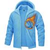 imageTACVASEN Mens Fuzzy Sherpa Jacket Fleece Lined Zip Up Hoodies Winter Thermal Work Casual Warm Jackets Plain CoatsSky Blue