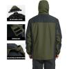 imageTACVASEN Mens Rain Jackets Water Resistant With Hood Windbreaker Lightweight Zip Jacket Climbing Fishing with PocketsArmy Green