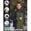 imageTACVASEN Mens Rain Jackets Water Resistant With Hood Windbreaker Lightweight Zip Jacket Climbing Fishing with PocketsArmy Green
