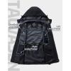 imageTACVASEN Mens Rain Jackets Water Resistant With Hood Windbreaker Lightweight Zip Jacket Climbing Fishing with PocketsBlack