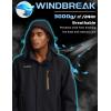 imageTACVASEN Mens Rain Jackets Water Resistant With Hood Windbreaker Lightweight Zip Jacket Climbing Fishing with PocketsBlack