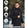 imageTACVASEN Mens Rain Jackets Water Resistant With Hood Windbreaker Lightweight Zip Jacket Climbing Fishing with PocketsBlack