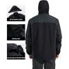 imageTACVASEN Mens Rain Jackets Water Resistant With Hood Windbreaker Lightweight Zip Jacket Climbing Fishing with PocketsBlack Grey