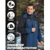 imageTACVASEN Mens Rain Jackets Water Resistant With Hood Windbreaker Lightweight Zip Jacket Climbing Fishing with PocketsDenim Blue