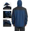 imageTACVASEN Mens Rain Jackets Water Resistant With Hood Windbreaker Lightweight Zip Jacket Climbing Fishing with PocketsDenim Blue