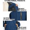 imageTACVASEN Mens Rain Jackets Water Resistant With Hood Windbreaker Lightweight Zip Jacket Climbing Fishing with PocketsDenim Blue