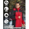 imageTACVASEN Mens Rain Jackets Water Resistant With Hood Windbreaker Lightweight Zip Jacket Climbing Fishing with PocketsRed