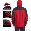 imageTACVASEN Mens Rain Jackets Water Resistant With Hood Windbreaker Lightweight Zip Jacket Climbing Fishing with PocketsRed