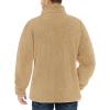 imageTACVASEN Mens Winter Jacket Soft Polar Fuzzy Sherpa Coat Casual Thermal Sweatshirts Full Zip Fleece Jacket With PocketApricot Yellow