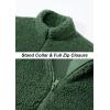 imageTACVASEN Mens Winter Jacket Soft Polar Fuzzy Sherpa Coat Casual Thermal Sweatshirts Full Zip Fleece Jacket With PocketArmy Green