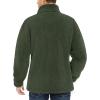 imageTACVASEN Mens Winter Jacket Soft Polar Fuzzy Sherpa Coat Casual Thermal Sweatshirts Full Zip Fleece Jacket With PocketArmy Green