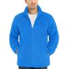 imageTACVASEN Mens Winter Jacket Soft Polar Fuzzy Sherpa Coat Casual Thermal Sweatshirts Full Zip Fleece Jacket With PocketAzure