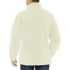 imageTACVASEN Mens Winter Jacket Soft Polar Fuzzy Sherpa Coat Casual Thermal Sweatshirts Full Zip Fleece Jacket With PocketBeige