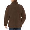 imageTACVASEN Mens Winter Jacket Soft Polar Fuzzy Sherpa Coat Casual Thermal Sweatshirts Full Zip Fleece Jacket With PocketBrown