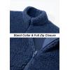 imageTACVASEN Mens Winter Jacket Soft Polar Fuzzy Sherpa Coat Casual Thermal Sweatshirts Full Zip Fleece Jacket With PocketDark Blue