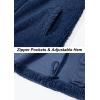 imageTACVASEN Mens Winter Jacket Soft Polar Fuzzy Sherpa Coat Casual Thermal Sweatshirts Full Zip Fleece Jacket With PocketDark Blue