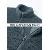 imageTACVASEN Mens Winter Jacket Soft Polar Fuzzy Sherpa Coat Casual Thermal Sweatshirts Full Zip Fleece Jacket With PocketDark Gray