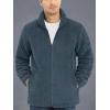 imageTACVASEN Mens Winter Jacket Soft Polar Fuzzy Sherpa Coat Casual Thermal Sweatshirts Full Zip Fleece Jacket With PocketDark Gray
